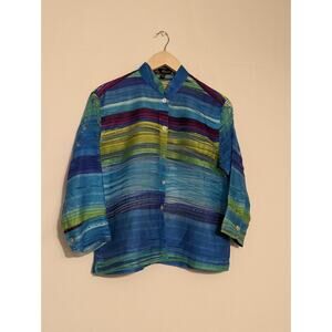 Marisol sheer blouse multi colored women's small